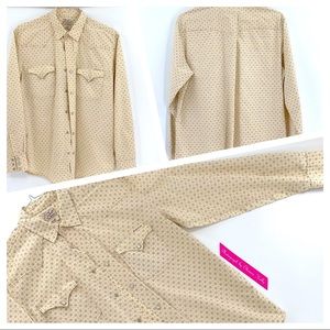 LUCKY BRAND Western Snaps Up Shirt Large Vintage